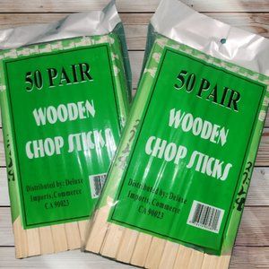 100 Pairs Wooden Chopsticks - Individually Wrapped